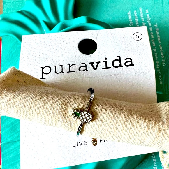 NWT Pura Vida silver pineapple ring - Picture 2 of 6